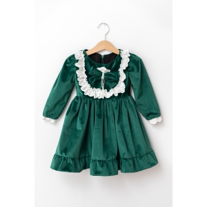 Rochiță verde de catifea