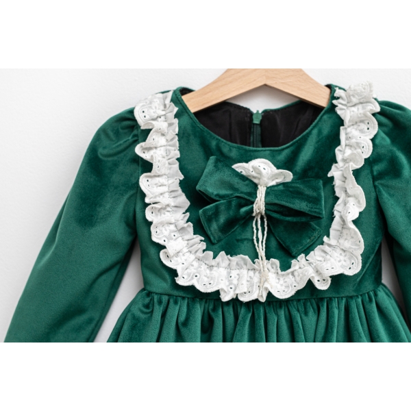 Rochiță verde de catifea